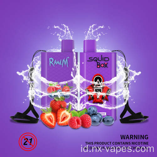 Randm squid box vape pod sekali pakai